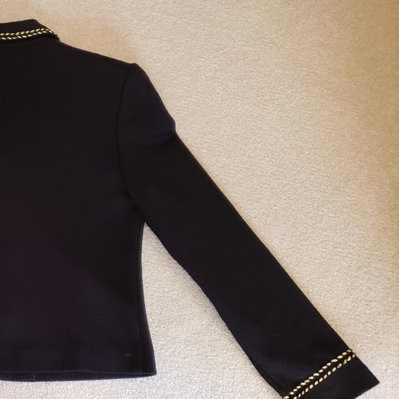 VTG Jessica Howard black cropped jacket. Size 8. - Picture 6 of 6